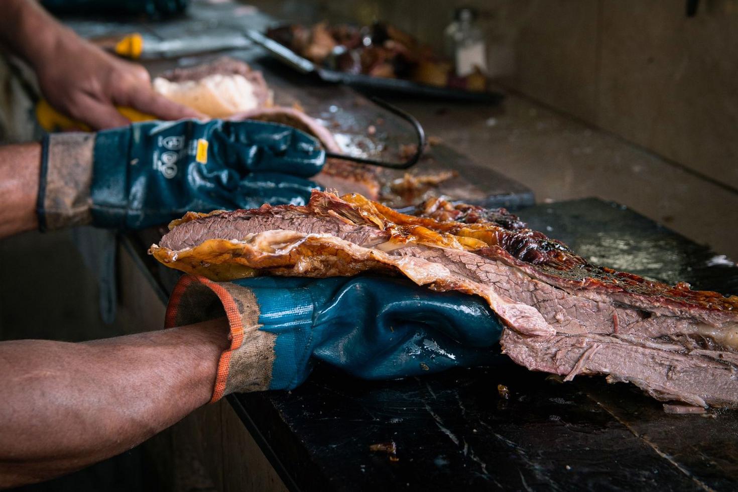 Butchering demonstration